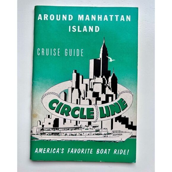 VTG 1959 Around Manhattan Island CIRCLE LINE Cruise Guide New York City - Picture 1 of 8